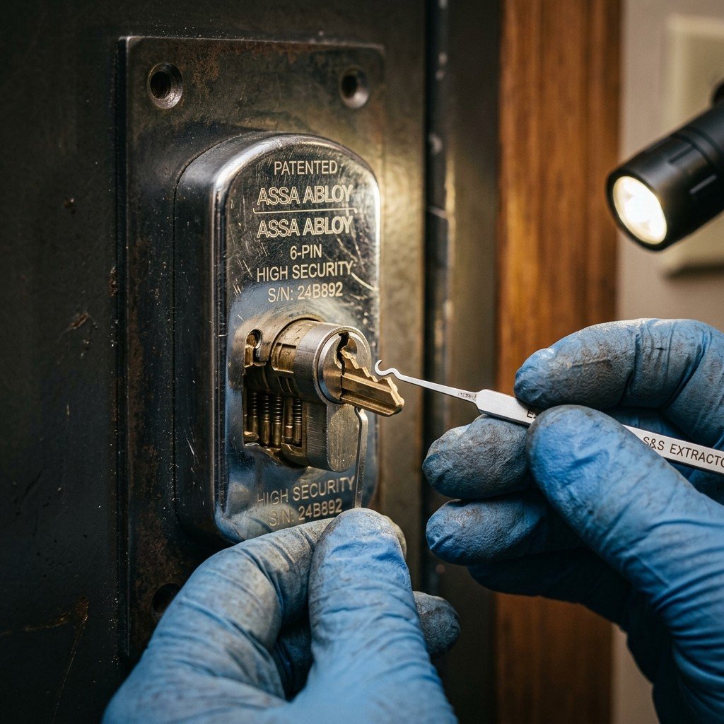 Clé cassée dans serrure